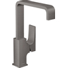 Hansgrohe Metropol Wastafelkraan - 230 met push open waste - met 120° draaibare uitloop 16.5cm - geborsteld zwart chroom SW297575