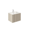 Crosswater Limit Ensemble meuble salle de bains - 60x45x45cm - 1 tiroir - vasque en verre - Warm Stone SW1126144