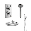 Crosswater MPRO inbouwdoucheset met 30cm regendouche plafondmontage glijstang met ingebouwde aansluiting chroom SW419872 Crosswater MPRO inbouwdoucheset met 30cm regendouche plafondmontage glijstang met ingebouwde aansluiting chroom SW419872