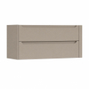 H&R Badmeubelen Juice Wastafelonderkast - 120x45x50cm - rechterhoek afgerond - 2 lades - geïntegreerde greep - Olive SW1490027