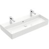 Villeroy & Boch Memento 2.0 wastafel onderzijde geslepen 100x47cm met overloop 2 kraangaten wit 4A221L01 SW354326 Villeroy & Boch Memento 2.0 wastafel onderzijde geslepen 100x47cm met overloop 2 kraangaten wit 4A221L01 SW354326