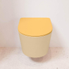 Mondiaz LAVIE WC suspendu – sans bride – 36 x 53 cm – avec abattant softclose – Sand (beige), abattant Ocher (jaune) SW1208682