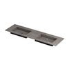 INK Post lavabo - 160x45x1cm - 2 vasques - 0 trous de robinet - céramique Armani gris mat SW693514