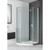 Simpsons Design New douchecabine vijfhoek 90x90x195cm zilver profiel helder glas SW276794 Simpsons Design New douchecabine vijfhoek 90x90x195cm zilver profiel helder glas SW276794