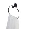 Geesa Nemox Handdoekring Black Handdoekhouder - zwart SW104293