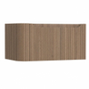 H&R Badmeubelen Juice Wastafelonderkast - 80x45x40cm - linkerhoek afgerond - 3D-front - 1 lade - geïntegreerde greep - charleston SW1259605
