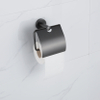 Fortifura Calvi toiletrolhouder - met klep - PVD - geborsteld gunmetal (antraciet) SW1183147