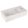 Differnz Hura Lavabo pour WC - 40x22x9cm - pierre marbrière - blanc SW1236902
