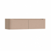 H&R Badmeubelen Juice Wastafelonderkast - 160x45x40cm - afgeronde hoeken - 2 lades - geïntegreerde greep - peach SW1259457