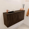 Mondiaz JOYA 91.6cm toiletmeubel - ronding rechts kleur Walnut - Wastafel FAYE positie Links 1 kraangat kleur Urban. SW1421433