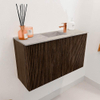 Mondiaz JOYA-DLUX 70cm toiletmeubel - kleur Walnut - Wastafel FAYE positie Midden 1 kraangat kleur Glace. SW1422374