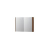 INK SPK1 armoire de toilette – 80 x 60 x 14 cm – 2 portes, portes-miroir double face – Noyer (Brun) mat SW487296