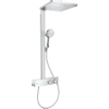 Hansgrohe Raindance e Square E300 - doucheset Opbouw- - 1jet - thermostaat - ecosmart E300 - hoofddouche - hoogglans chroom SW157200