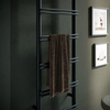 Instamat emma radiateur de salle de bain 159.2x40cm 2 aansl. ½'' incl. supports muraux noir mat SW798743