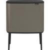 Brabantia Bo Touch Bin Poubelle - 11+23 litres - 2 seau intérieur en plastiques - platinum SW1117511