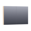 BRAUER Impress Deluxe armoire de toilette – 99 x 70 x 15 cm – LED directe – Forest Wheat SW371703