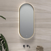 H&R Badmeubelen Oval 2.0 spiegel – ovaal – 40x90 cm – indirecte LED rondom – spiegelverwarming – Goud glans SW1171074