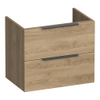 BRAUER Elevate meuble-lavabo peu profond 60 sans poignées rapportées 2 tiroirs à fermeture douce et 1 découpe pour siphon - Sunlit SW1200235