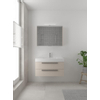 Bruynzeel Bando badmeubelset 90x45cm 1 kraangat 1 wasbak 2 lades met spiegelkast met softclose Composiet kasjmier grijs SW383446 Bruynzeel Bando badmeubelset 90x45cm 1 kraangat 1 wasbak 2 lades met spiegelkast met softclose Composiet kasjmier grijs SW383446