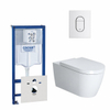 Duravit Me by starck Starck Me Toiletset - inbouwreservoir - diepspoel - wandcloset - softclose - bedieningsplaat verticaal - wit SW158527
