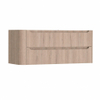 H&R Badmeubelen Juice Meuble sous lavabo - 120x45x50cm - angle gauche arrondi - 2 tiroirs - poignée intégrée - chêne Rockford SW1489914