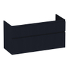 BRAUER Delight Wavy meuble sous-lavabo 120 2 tiroirs softclose - sans poignée - 2 découpes pour siphon - noir mat SW1199550