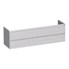 BRAUER Joy Wavy meuble de salle de bains sous lavabo 160 4 tiroirs à fermeture en douceur - sans poignées - 2 découpes pour siphon - Forest Seashell SW1201375