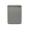 Brabantia Bo Touch Bin Afvalemmer - 2x30 liter - 2 kunststof binnenemmers - mineral concrete grey SW1117300