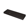 INK Momento lavabo - 140x45x9cm - 1 vasque à gauche - 0 trous de robinet - Quartz noir SW798407