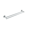 Fortifura Calvi Handdoekhouder - dubbel - rond - PVD - geborsteld RVS SW639929