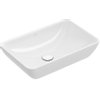 Villeroy en Boch Venticello semi inbouw opzetwastafel zonder kraangat 55x36cm met overloop wit 1025158 Villeroy en Boch Venticello semi inbouw opzetwastafel zonder kraangat 55x36cm met overloop wit 1025158