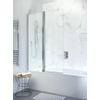 Simpsons Design New badwand 2 delig 106x150cm zilver profiel helder glas SW276795 Simpsons Design New badwand 2 delig 106x150cm zilver profiel helder glas SW276795