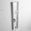 Mondiaz Easy nis 29.5x149.5x8cm voor Inbouw/opbouw 3 open vakken Solid surface Talc/Smoke SW643901