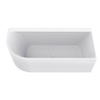 Wiesbaden Zenn baignoire d'angle droite 180 x 80 cm acrylique mat blanc avec bonde mat blanc SW1158956