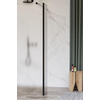 Fortifura Galeria zijwand - 30x200cm - glas - 8mm - met hoekprofiel - mat zwart SW925314