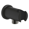 GROHE Rainshower wandaansluitbocht - rond - met houder - phantom black (zwart) SW1477503