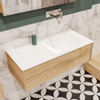 MONDIAZ LUSH 100cm badmeubel washed oak 1 lade wastafel cloud rechts zonder kraangat SW409333 MONDIAZ LUSH 100cm badmeubel washed oak 1 lade wastafel cloud rechts zonder kraangat SW409333