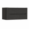 H&R Badmeubelen Juice Meuble sous vasque - 100x45x50cm - angle gauche arrondi - 2 tiroirs - poignée intégrée - basalte SW1489587