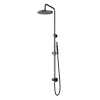 Hotbath Cobber ensemble de douche, douche de tête 30cm et flexible de douche 1,5mtr avec douchette à main noir chrome SW440572