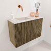 Mondiaz JOYA-DLUX 60cm toiletmeubel - kleur Dusk - Wastafel FAYE positie Links Zonder kraangat kleur Meli. SW1425813
