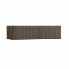 H&R Badmeubelen Juice Wastafelonderkast - 160x45x40cm - afgeronde hoeken - 3D-front - 2 lades - geïntegreerde greep - tucson oak SW1259436