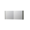 INK SPK1 armoire de toilette – 140 x 60 x 14 cm – 2 portes, portes-miroir double face – Béton mat SW493885