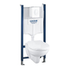 GROHE Solido Bau Pack WC - réservoir encastré - abattant à fermeture douce - plaque de déclenchement blanche - brillant blanc SW94442