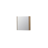 INK SPK1 Spiegelkast - 60x14x60cm - 1 deur - dubbelzijdige Spiegel - schakelaar en stopcontact - MDF Fineer Ash grey SW439721