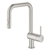 Grohe Minta Keukenkraan - draaibare/uittrekbare uitloop - 2 straalsoorten - Brushed Supersteel (RVS) SW225335