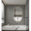 Saniclass Shine Miroir de salle de bains - 70x120cm - ovale - installation horizontale / verticale - éclairage LED indirect - chauffage miroir - infrarouge SW1152321