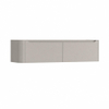H&R Badmeubelen Juice Meuble sous vasque - 160x45x40cm - angle gauche arrondi - 2 tiroirs - poignée intégrée - beige mat SW1110497