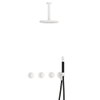 Hotbath Cobber IBS70 Regendoucheset - inbouw - 15cm plafondarm - 20cm ronde hoofddouche - staafhanddouche - mat wit SW678201
