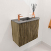 Mondiaz JOYA-DLUX 51.6cm toiletmeubel - ronding rechts kleur Dusk - Wastafel FAYE positie Links 1 kraangat kleur Sombra. SW1426152