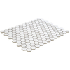 The Mosaic Factory Barcelona mozaïektegel - 26x30cm - wandtegel - Zeshoek/Hexagon - Porselein Extra White Glans SW62199